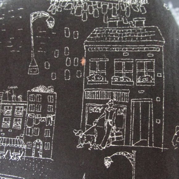 Ecologie B&W Cotton Skirt Paris Scenes Fits Sz 6-8 - Picture 5 of 7